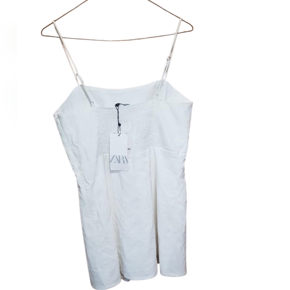 Zara White Linen Dress - Picture 2 of 3